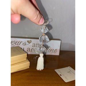 Bead&tassle dangle earrings